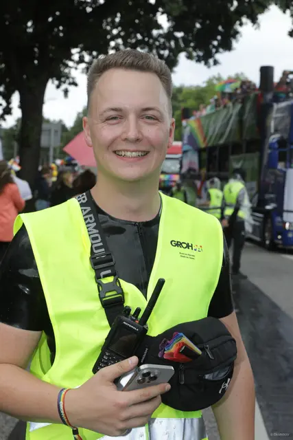 Alex Kühl organisierte die Teilnahme von GROH PA Veranstaltungstechnik am CSD | Foto: Erwin Harbeck / Groh-P.A.