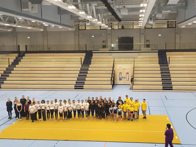 Die ersten Sportler in der neuen Halle Nord 