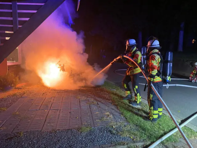 Viel Qualm: Die Feuerwehr ging unter Atemschutz gegen die Flammen vor | Foto: Jan Thorns, FF Fleestedt