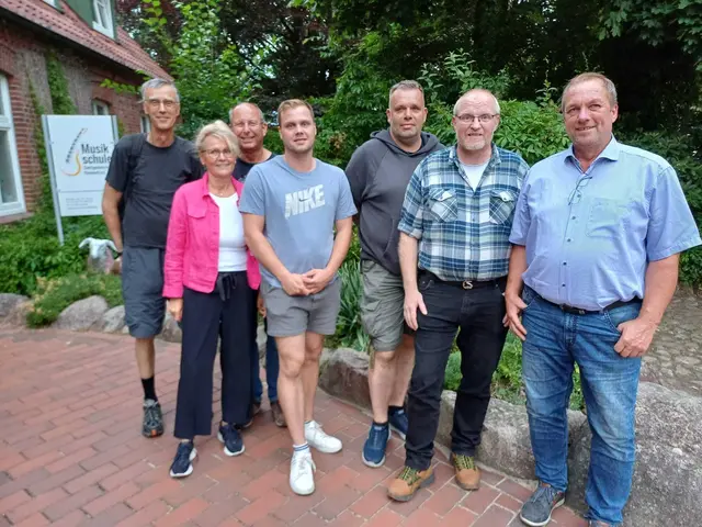 Auch diese Mitglieder des Samtgemeinderates votierten für die kommunale Wärmeplanung (v. li.): Günter Meschkat, Ulrike Müller, Günter van Weeren, Tobias Rohde, Jan Isernhagen, Wolfgang Witte und Detlef Meyer | Foto: Samtgemeinde Hanstedt