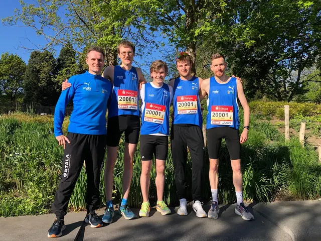 Die Siegerstaffel vom Haspa-Marathon 2025 | Foto: Anna Wulf