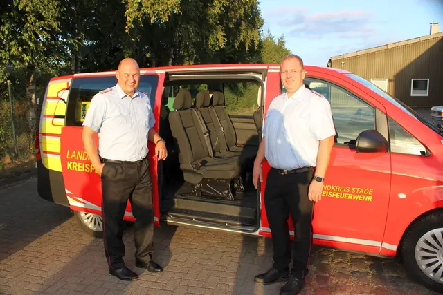 Energiefachzugführer Jens Westphal (li.) und Stellvertreter Dennis Buck | Foto: Stefan Braun, FFW LK Stade