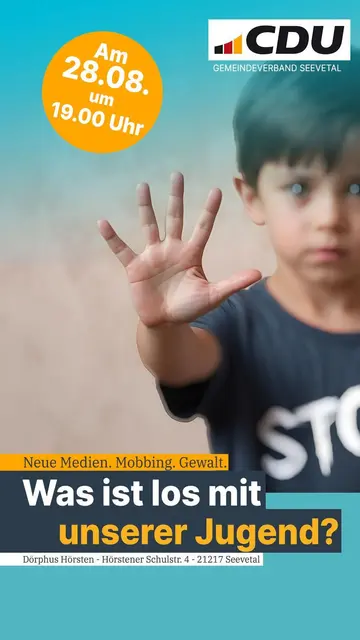 Plakat zum Themenabend der CDU Maschen, Horst und Hörsten | Foto: CDU Gemeindeverband Seevetal