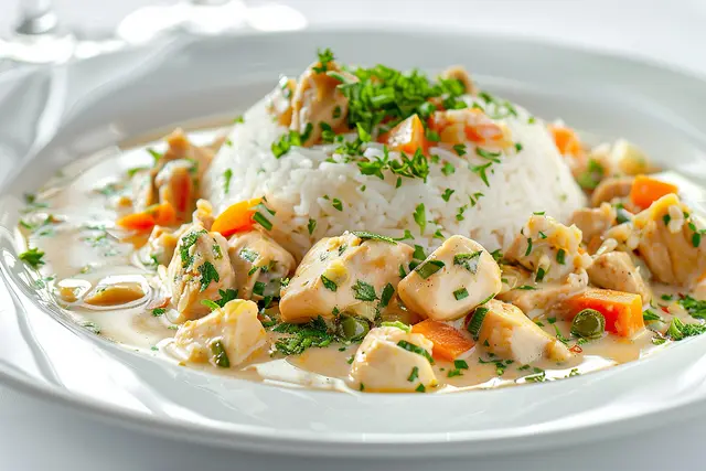 Klassisches Hühnerfrikassee / KI  | Foto: @adobestock / Aul Zitzke