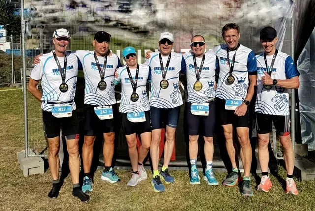 Die erfolgreiche Gruppe (v.li.) ; Stefan Panzer, Matthias Nienke, Inke Meyer, Andre Vowinkel, Matthias Elwart, Thomas Anders, Andreas Köllmann | Foto: TSV Eintracht Hittfeld