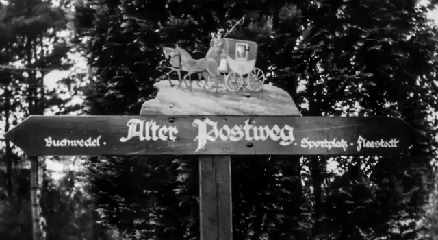 Einer der alten Wegweiser, die von Hertha Böttker finanziert und von Caesar Meyer verteilt | Foto: Privat/ Kulturstiftung Seevetal