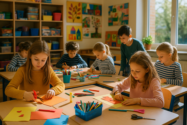 Das Ganztagsangebot an den Grundschulen umfasst eine Betreuung der Schülerinnen und Schüler an den Nachmittagen | Foto: KI-generiert