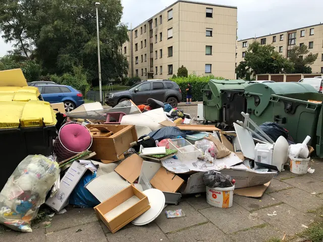 Müllberge an der Schröderstraße in Buxtehude | Foto: Körnig