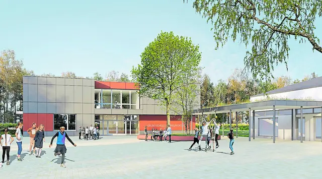 So soll der Schulanbau nach Fertigstellung aussehen  | Foto: Kümper+Schwarze