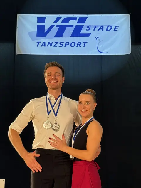 Eiko Heckel und Rebecca Westphal holten zwei Medaillen | Foto: VfL Stade Tanzsport