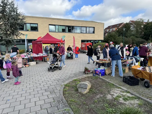 Der traditionelle SPD Flohmarkt zog vor allem viele Familien an.  | Foto: cku