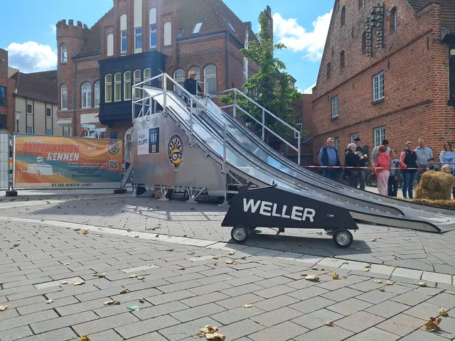 Die Startrampe wurde extra für das Seifenkistenrennen gebaut | Foto: Anika Werner