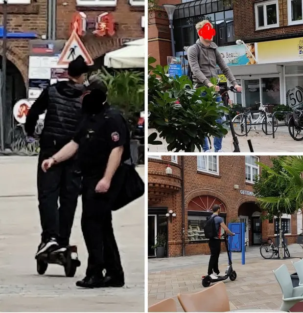 Bürgernaher Polizist schaut nur hinterher. | Foto: Rüdiger Störtebecker