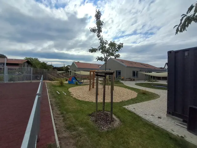 Der Kindergarten passt sich harmonisch in die Ortsmitte ein | Foto: Anika Werner