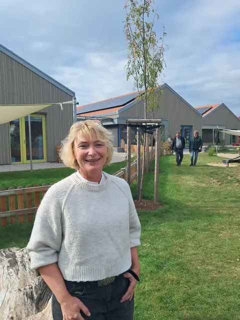 Kitaleitung Anke Dautz freut sich noch immer über die gelungene Anlage | Foto: Anika Werner