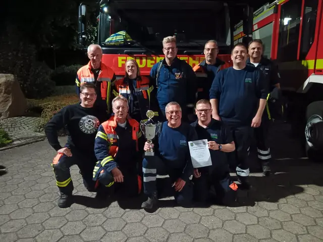 Siegerfoto des Seevetaler Gemeindekommandos bei den Erwachsenengruppen. | Foto: FF_Hittfeld
