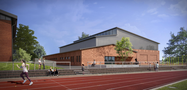 So soll die neue Dreifeldhalle gemäß der Visualisierung des Architekturbüros aussehen | Foto: D/Form