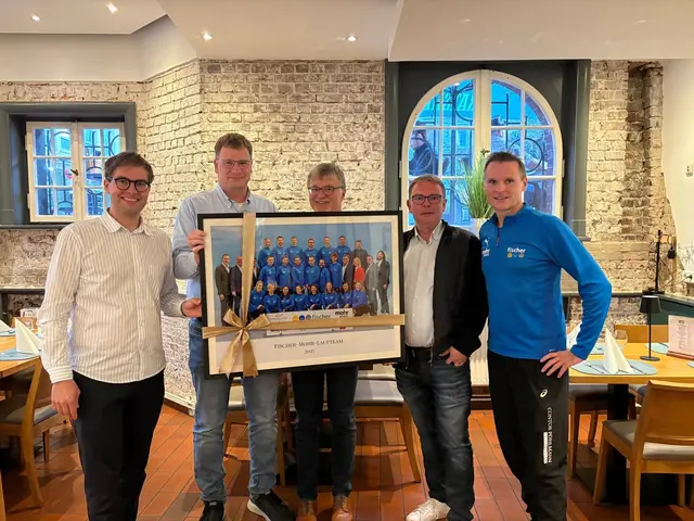 Julius Mohr (v. li.), Ingo Fischer, Jan Bümmerstede, Arnd Fitschen und Teamchef Udo Feindt | Foto: Justyna Kwiatkowska