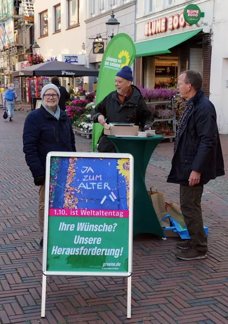  Infostand am UN-Welttag „Ja zum Alter"  in Buxtehude | Foto: Grüne