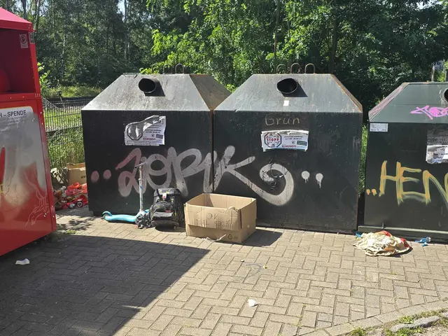 Unbekannte haben am Altglas-Container am Bahnhof jede Menge Sperrmüll abgelegt | Foto: thl