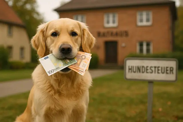 Einige Städte und Gemeinden langen ordentlich zu bei der Hundesteuer | Foto: KI-generiert