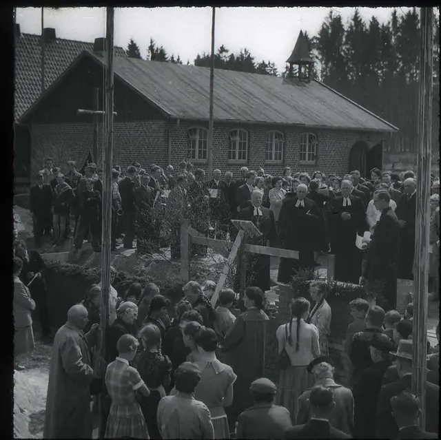 Ein Bild vom Bau der Notkirche im Jahr 1949 | Foto: Kreuzkirchengemeinde Sprötze