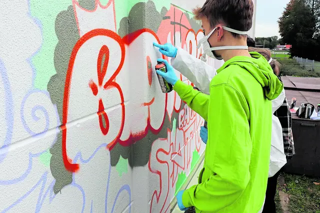 Das Graffiti-Projekt fand bereits vor einem Jahr in Hammah statt | Foto: Martin Schlupkothen