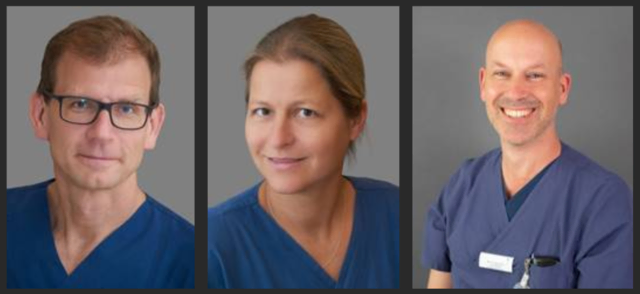 Erfolgreiche Einführung schonender Therapieverfahren bei Herzklappenschwäche: Chefarzt der Kardiologie und Angiologie, Dr. Klaus Hertting (v. li.), Projektleiterin, Oberärztin Dr. Friederike Niehaus und der ltd. Oberarzt Dr. Daniel Hausmann haben bereits erste Patienten im Krankenhaus Buchholz erfolgreich behandelt | Foto: Krankenhäuser Buchholz-Winsen