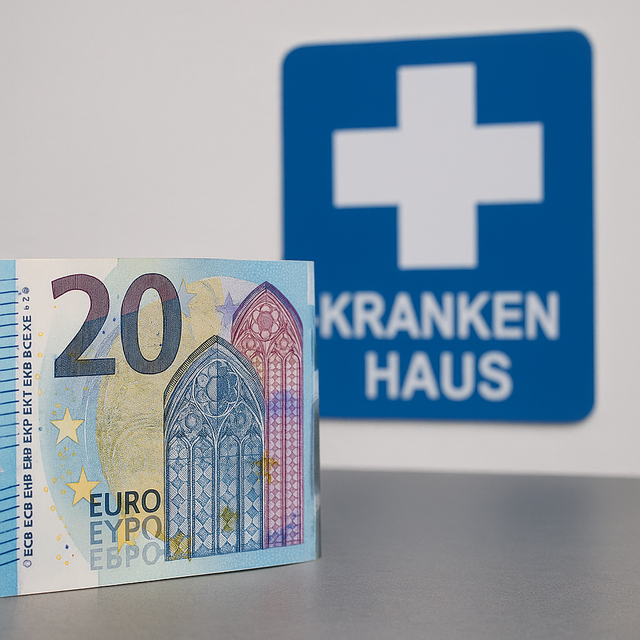 Für seinen Klinikaufenthalt muss Klaas H. 20 Euro bezahlen | Foto: ChatGPT / KI-generiert