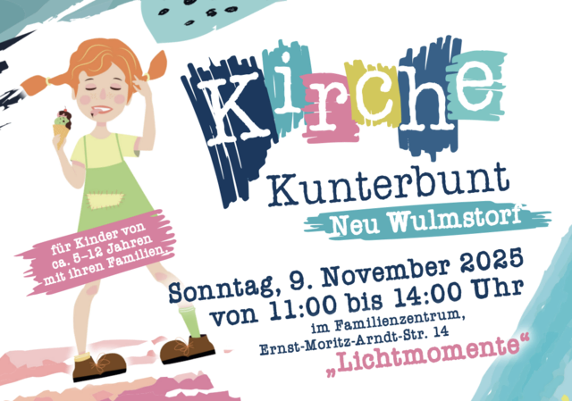 Einladung zur „Kirche Kunterbunt“: Unter dem Motto „Lichtmomente“ können Familien am 9. November im Familienzentrum Neu Wulmstorf gemeinsam basteln, singen und feiern | Foto: Evang. Gemeinschaft Neu Wulmstorf