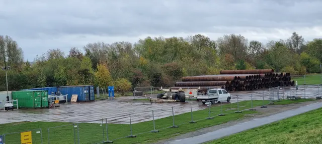 Baustelle am Krautsander Anleger  | Foto: ig 