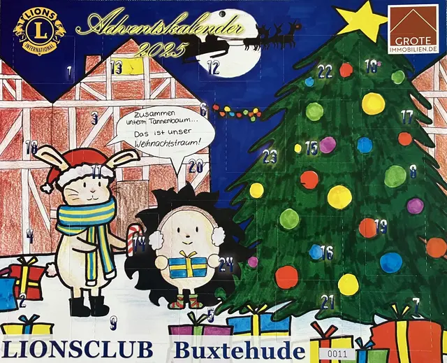 Den diesjährigen Kalender hat Lilly Sophie Buß, Kunst-Leistungskurs 12, Halepaghen-Schule, gestaltet. | Foto: Thomas Butter, Lions Club Buxtehude