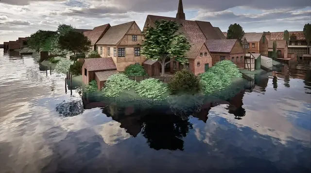 Virtuelle Ansicht der Buxtehuder Altstadt um 1900 | Foto: Heimat- und Geschichtsverein Buxtehude