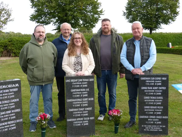 Die Heimatforscher und wichtige Helfer (v.li.): Torsten Henneken, Frank Hoferichter, Debbie Bülau, Frank Bartels und Reiner Klintworth | Foto: Bülau