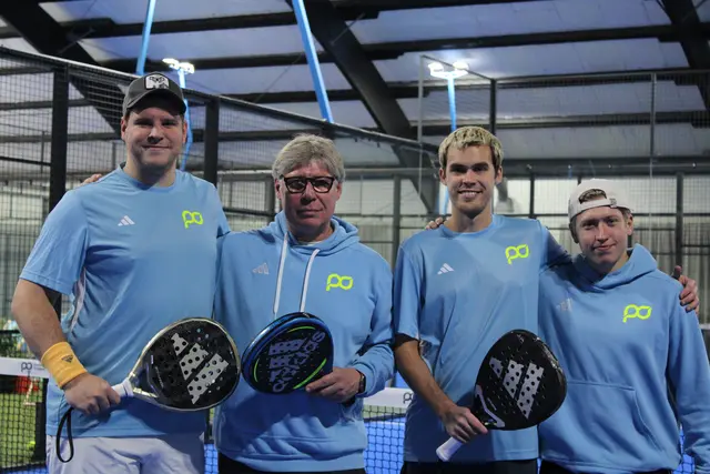 Jesteburger Padel-Amigos: Linus Holthey, Ingmar Obermüller, Dado Dietel und Emil Obermüller | Foto: pöp
