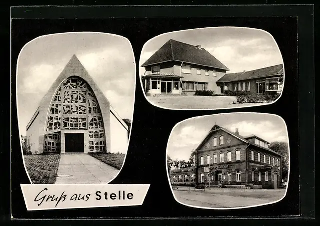 Das Gebäude der Neuapostolischen Kirche in Stelle: Das neue Kirchengebäude wurde auf zeitgenössischen Postkarten abgebildet.  | Foto: Privatbesitz: Z. Durda