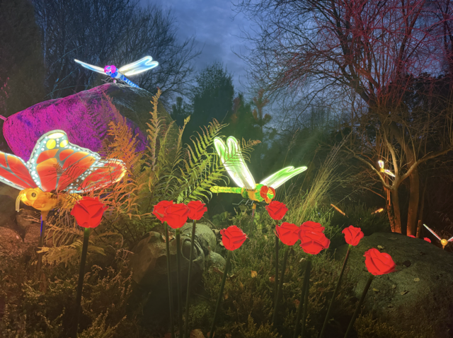 Schon am Eingang zeigt sich, wie eindrucksvoll Farben und Licht im Wildpark miteinander verschmelzen | Foto: tml