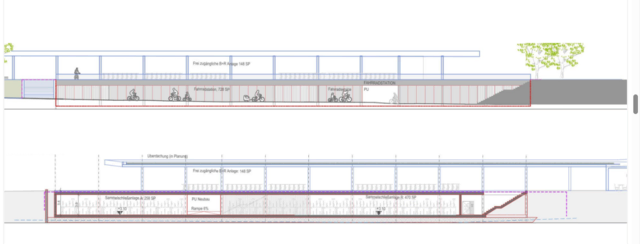 Vorplanung: Ansicht und Schnitt | Foto: BahnStadt GmbH