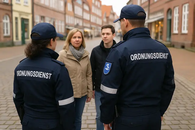 In Stade soll künftig ein kommunaler Ordnungsdienst das Sicherheitsgefühl der Bürgerinnen und Bürger stärken | Foto: KI-generiert
