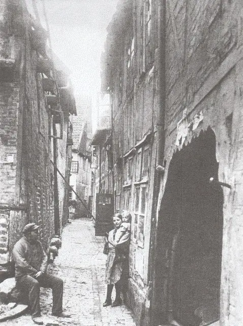 Die Gassen des Buxtehuder Stavenorts waren lange Zeit eng und klein, die Häuser waren dicht besiedelt | Foto: Heimat- und Geschichtsverein Buxtehude e.V.