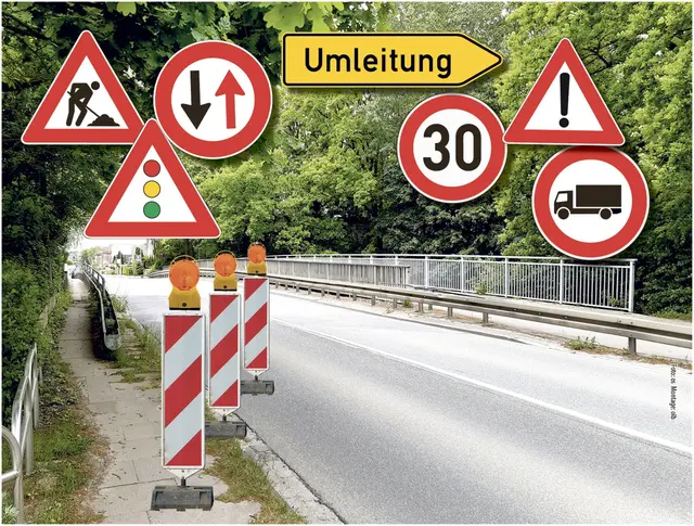 Wenn die Fugen und Risse in der Brücke größer werden, ist absolutes Chaos angesagt. Die neue Brücke muss dringend her | Foto: os, Montage: olb