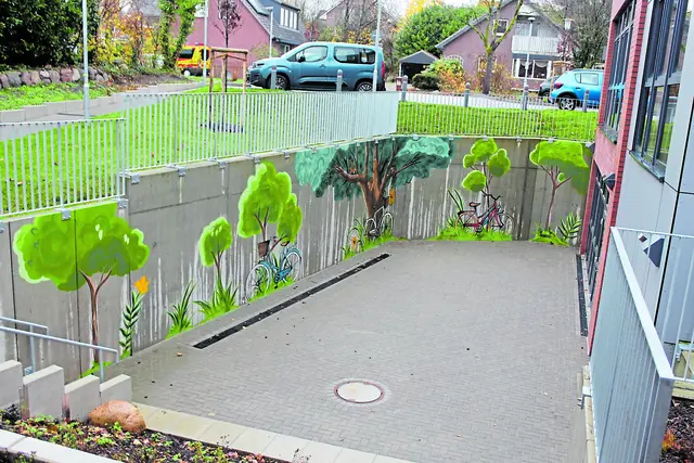 Ein Highlight des Neubaus ist die Graffitiwand