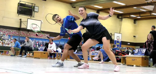 Gute Laune beim Mixed Double | Foto: Heike Koch/BSV