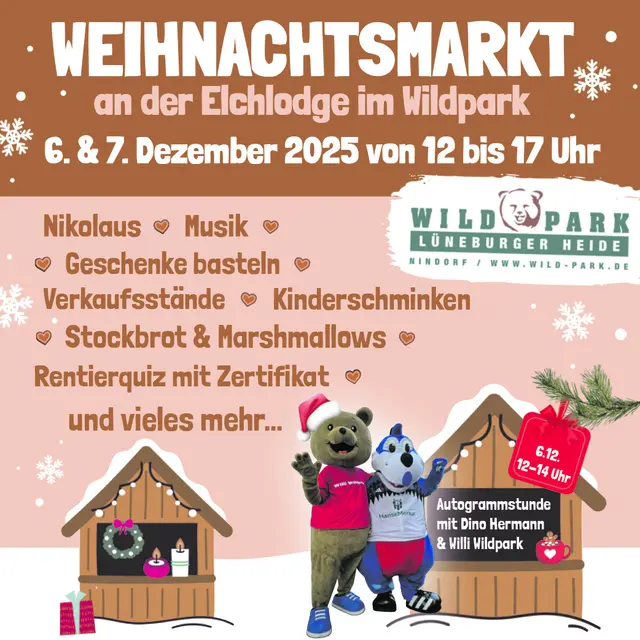 Plakat vom Weihnachtsmarkt im Wildpark Lüneburger Heide | Foto: Wildpark_Nindorf
