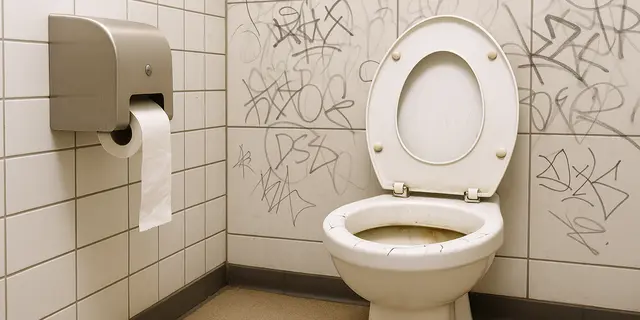 Ein großes Ärgernis: Vandalismus an Schultoiletten | Foto: KI-generiert