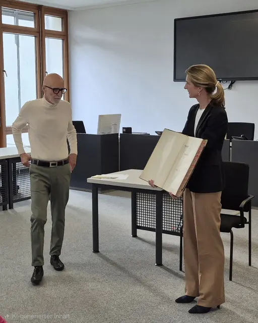 Gemeinsam mit dem Geschäftsführer a.D., Bernd Rhode, berichtete Dr. Astrid Hillebrenner auch über die Geschichte des Amtsgerichtes | Foto: bim