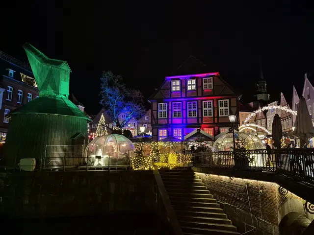 Stimmungsvolle Beleuchtung am Stader Fischmarkt | Foto: SMTG