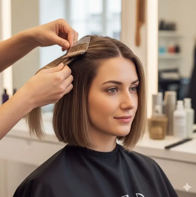 Durch eine Haarverlängerung Im Handumdrehen das Aussehen verändern. | Foto: KI-generiert mit Google-Gemini