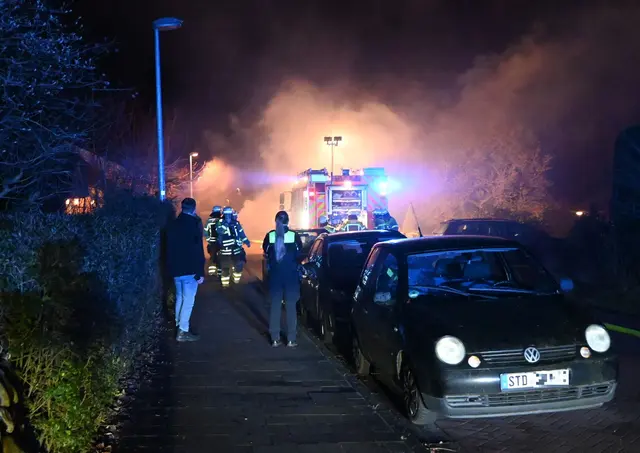 Löschaktion der Feuerwehr | Foto: Polizei