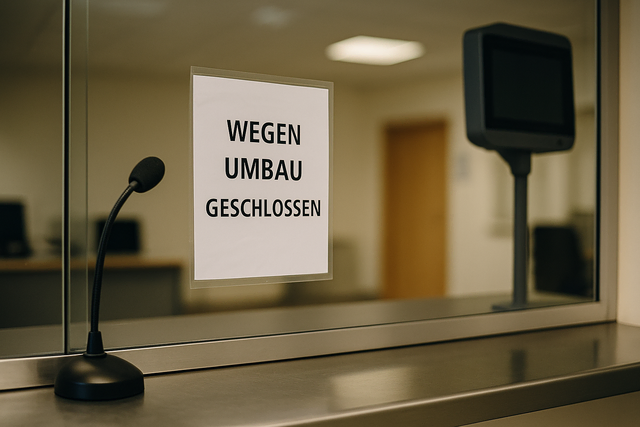 Während der Umbauarbeiten werden bei der Führerscheinstelle nicht alle Schalter besetzt sein | Foto: KI-generiert